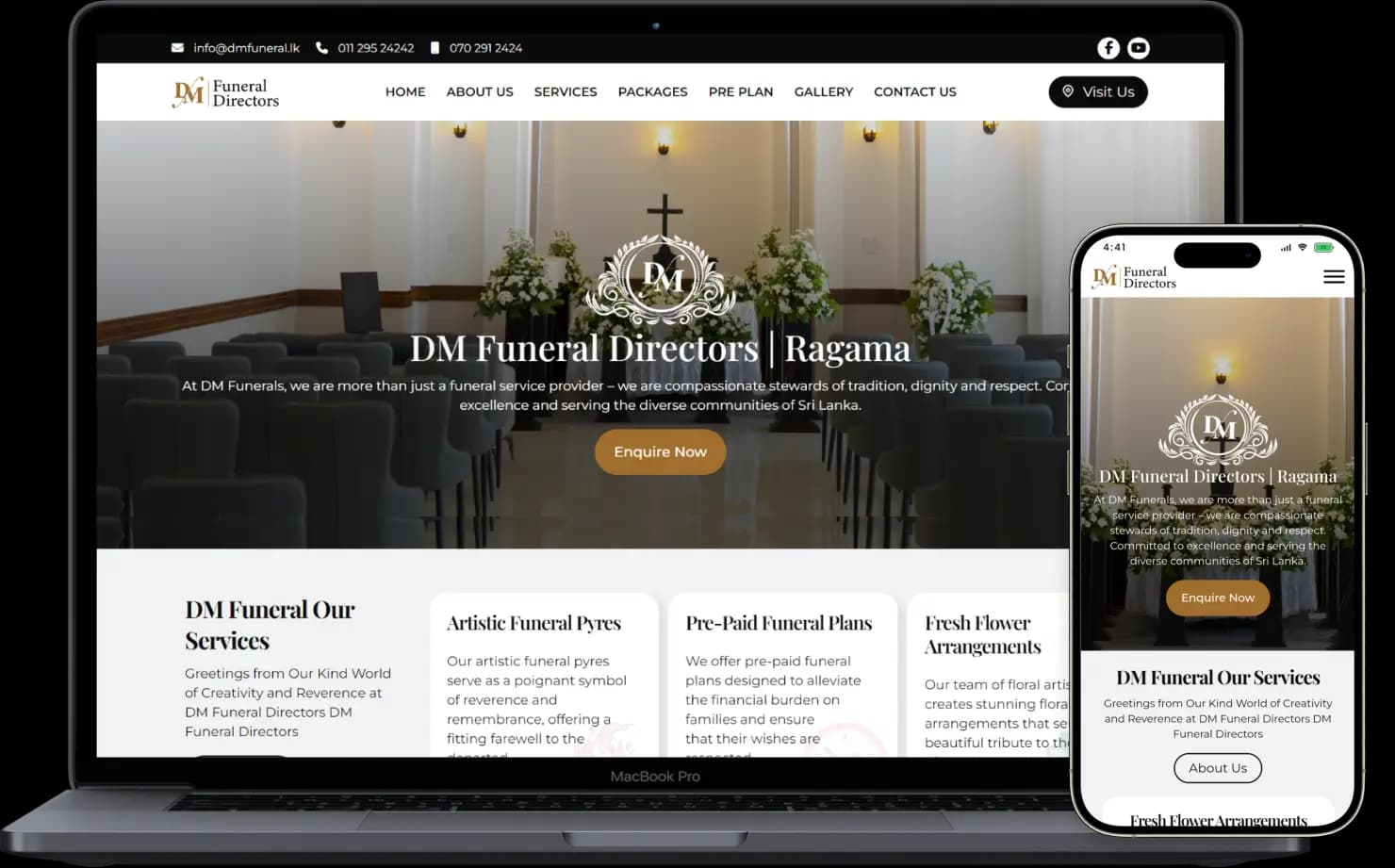 DM Funeral Directors project presentation